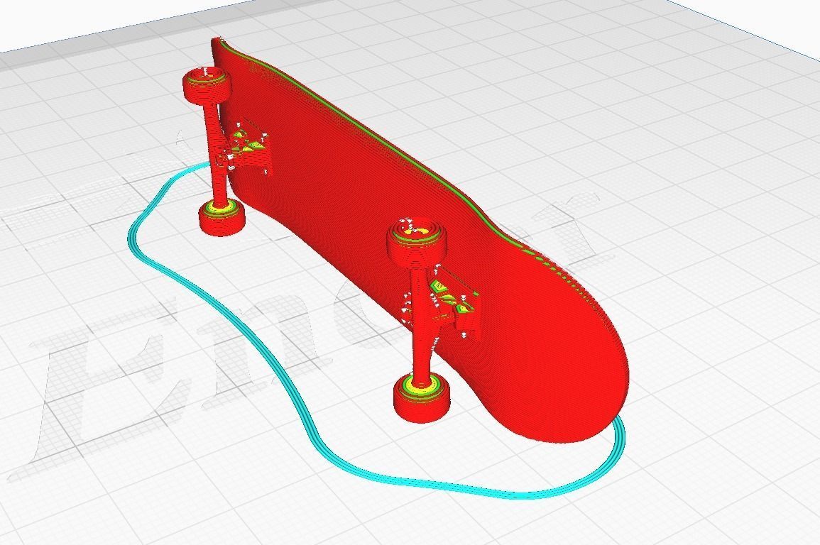 Finger Skateboard Print-ready  3D print model_2