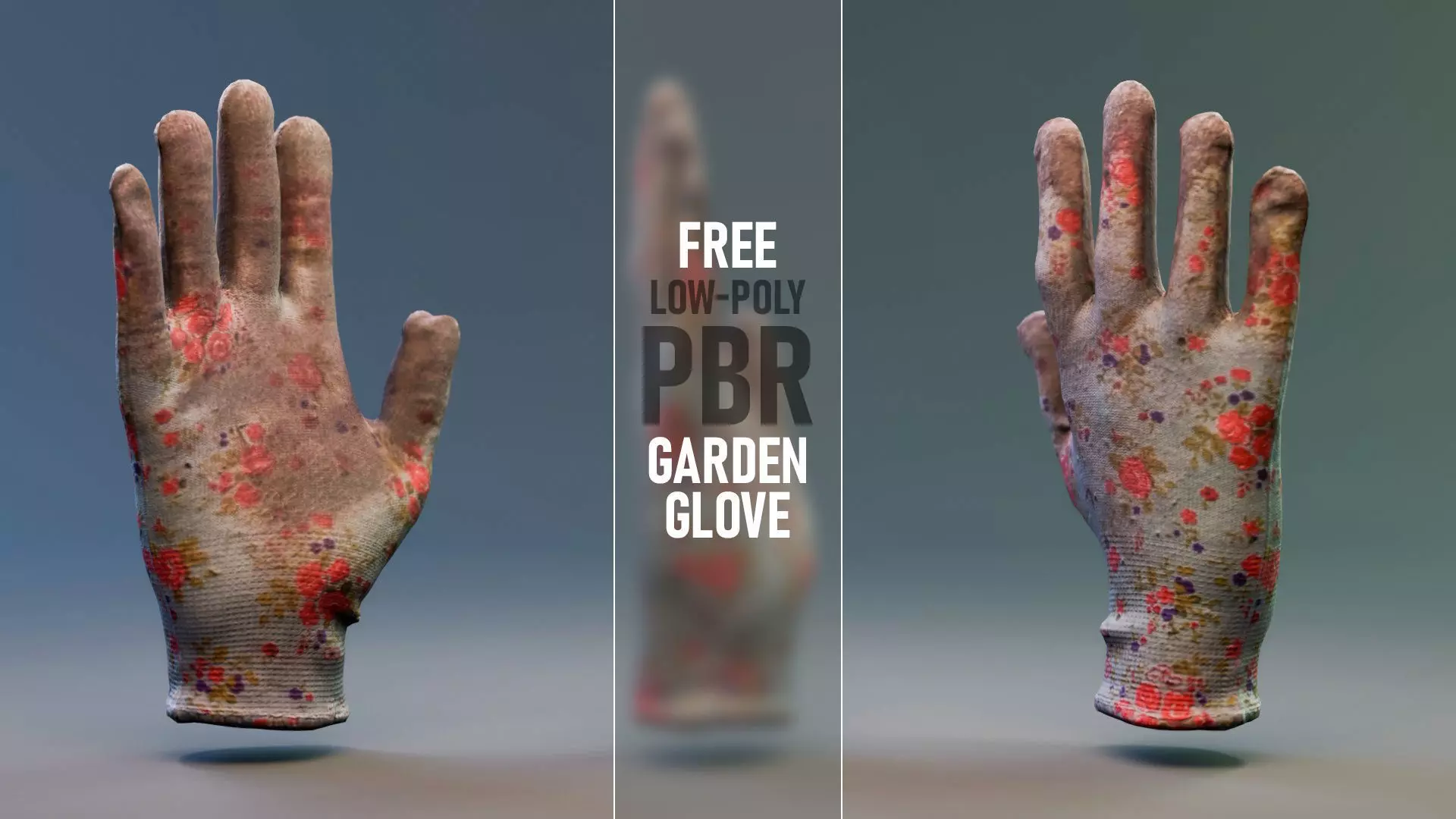 Glove Garden - low-poly - PBR - FREE Download Free low-poly 3D model_0