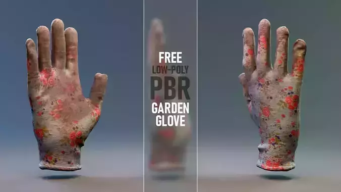Glove Garden - low-poly - PBR - FREE Download Free low-poly 3D model