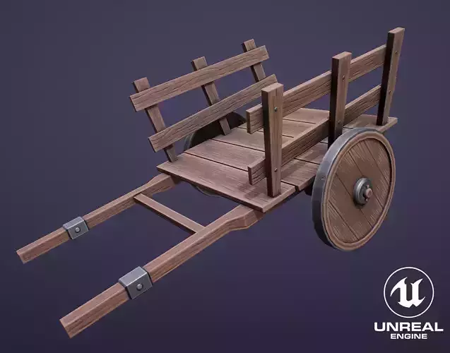 Stylized Wooden Wagon
