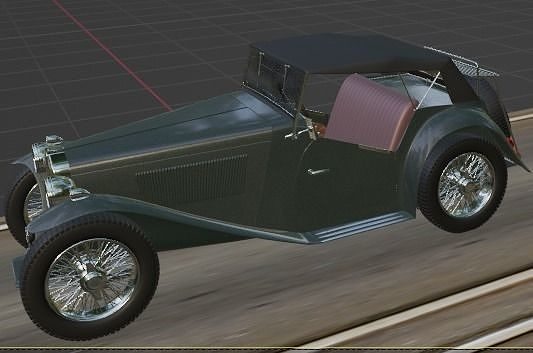  MG T-Type - Retro Sports Car 3D model
