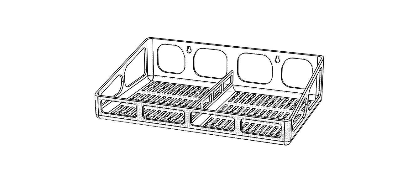 Wall Mounted Multi Purpose Shelf 3D print model_3