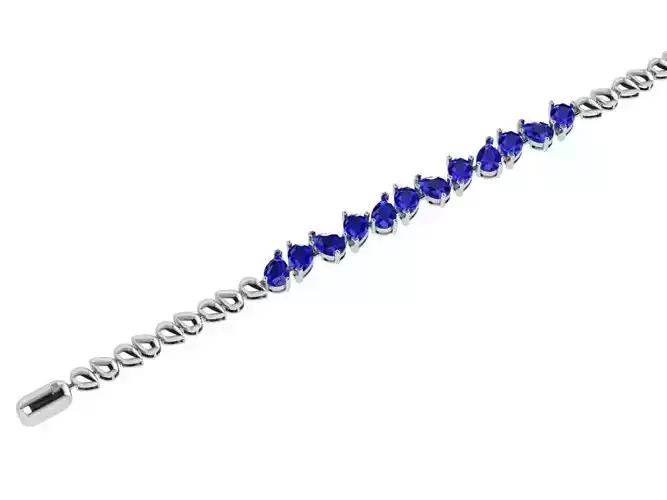 Pear Cut Sapphire Bracelet 4599