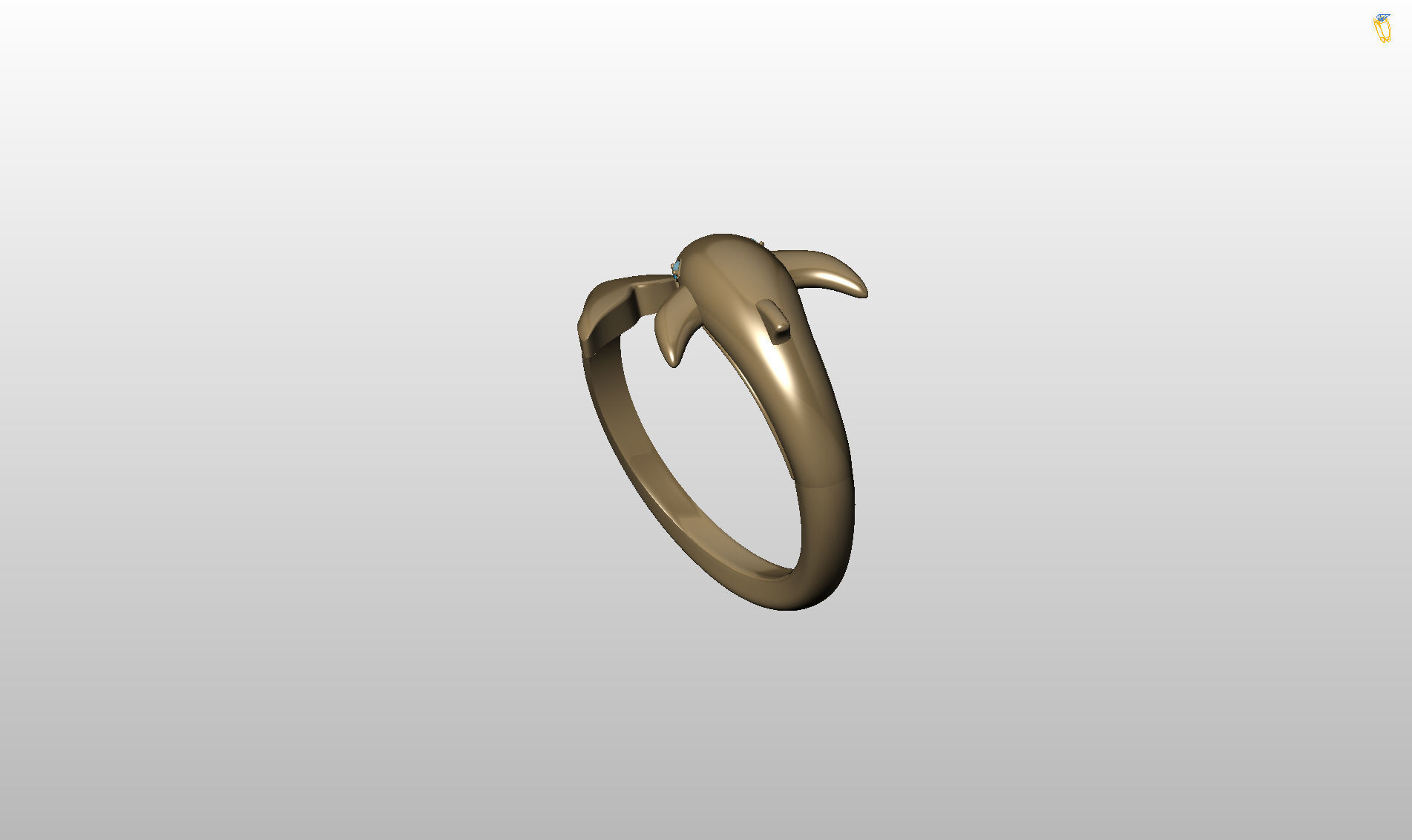 Whale Ring 3D print model_9