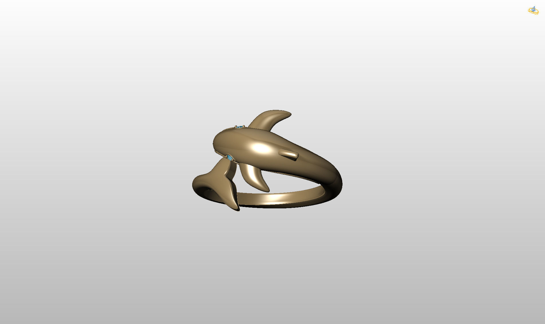 Whale Ring 3D print model_17