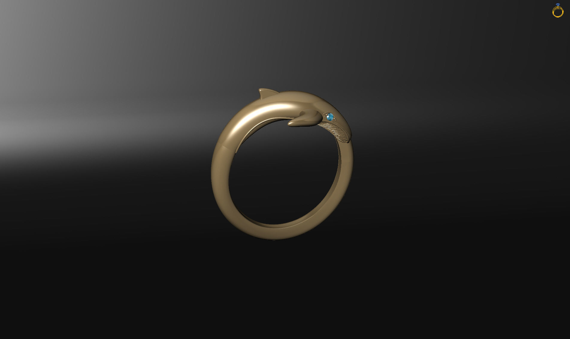 Whale Ring 3D print model_19