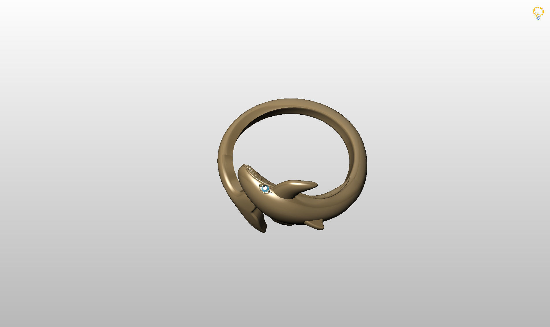 Whale Ring 3D print model_11