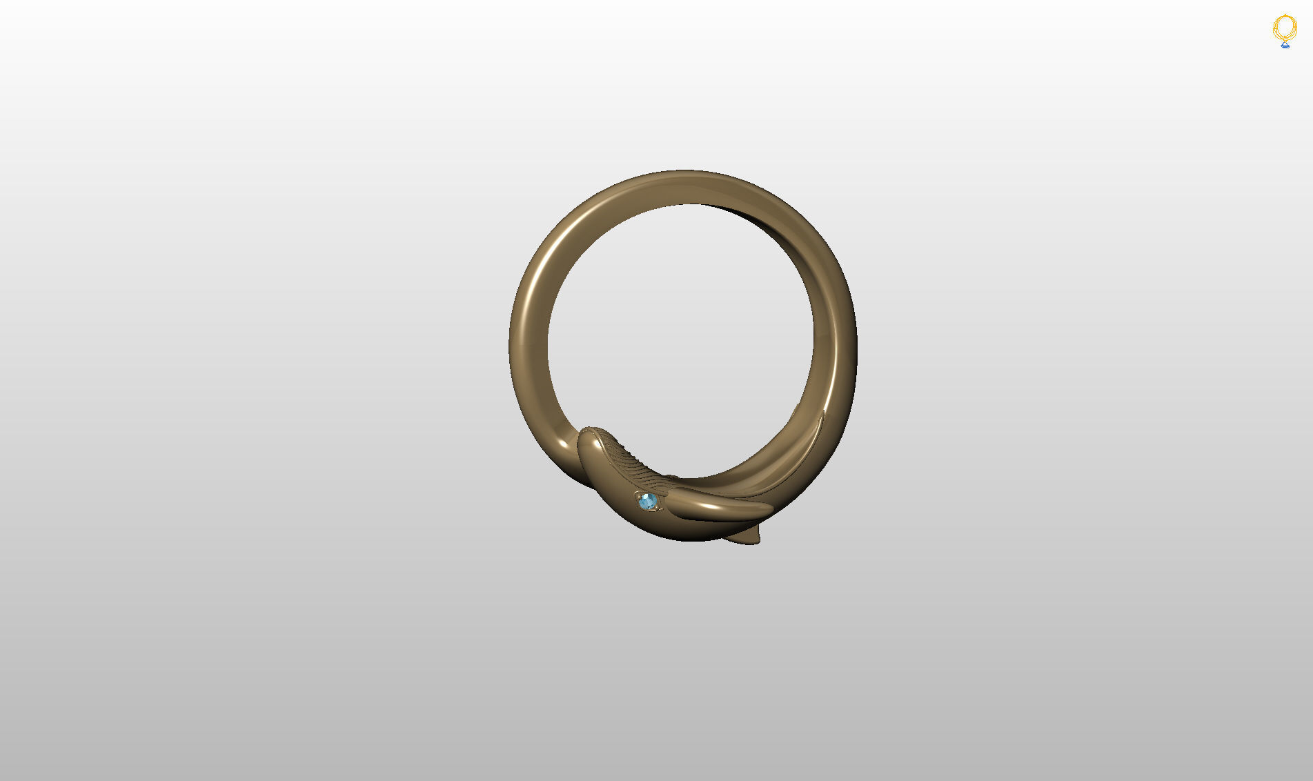 Whale Ring 3D print model_12