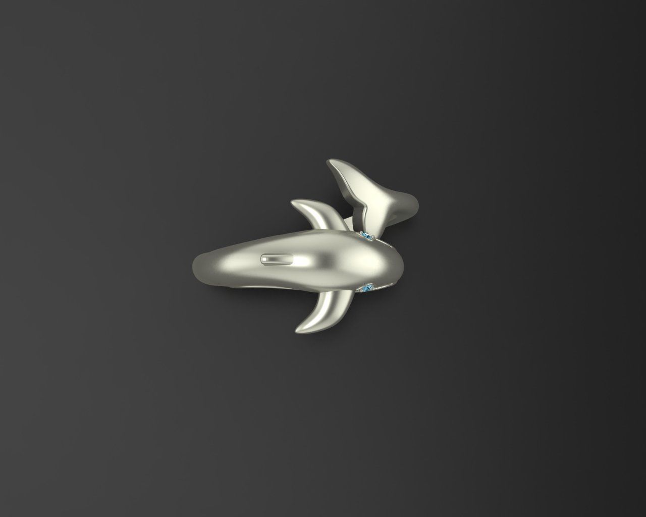 Whale Ring 3D print model_1