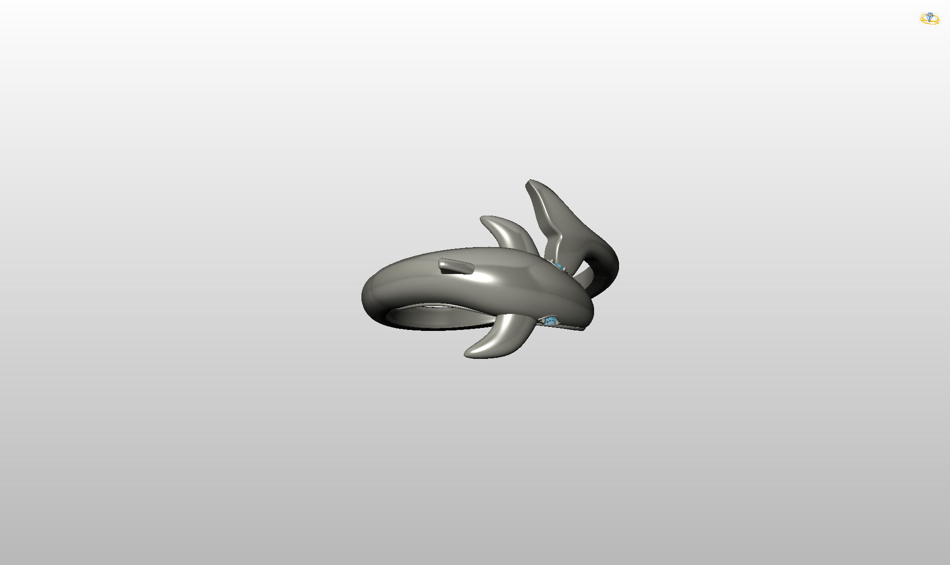 Whale Ring 3D print model_37