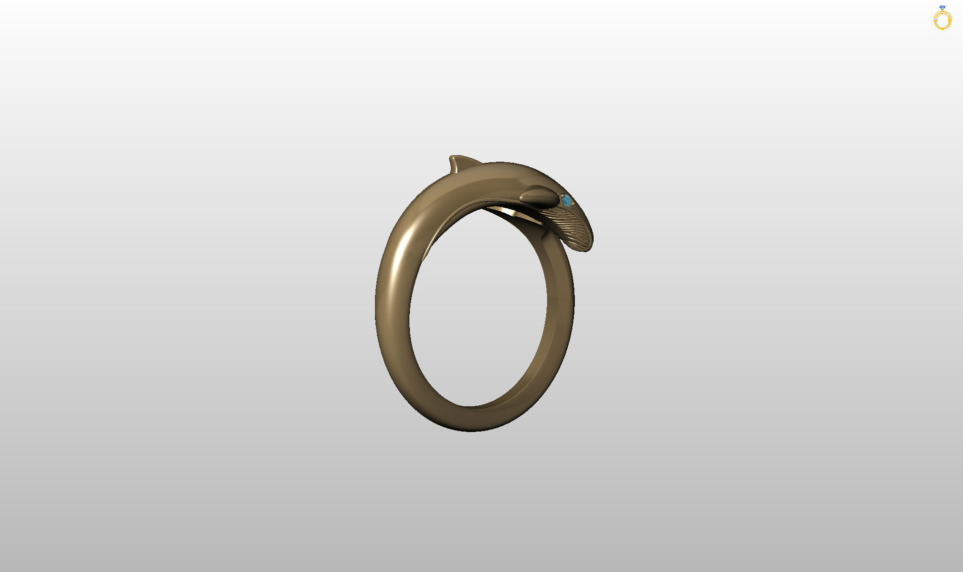Whale Ring 3D print model_35