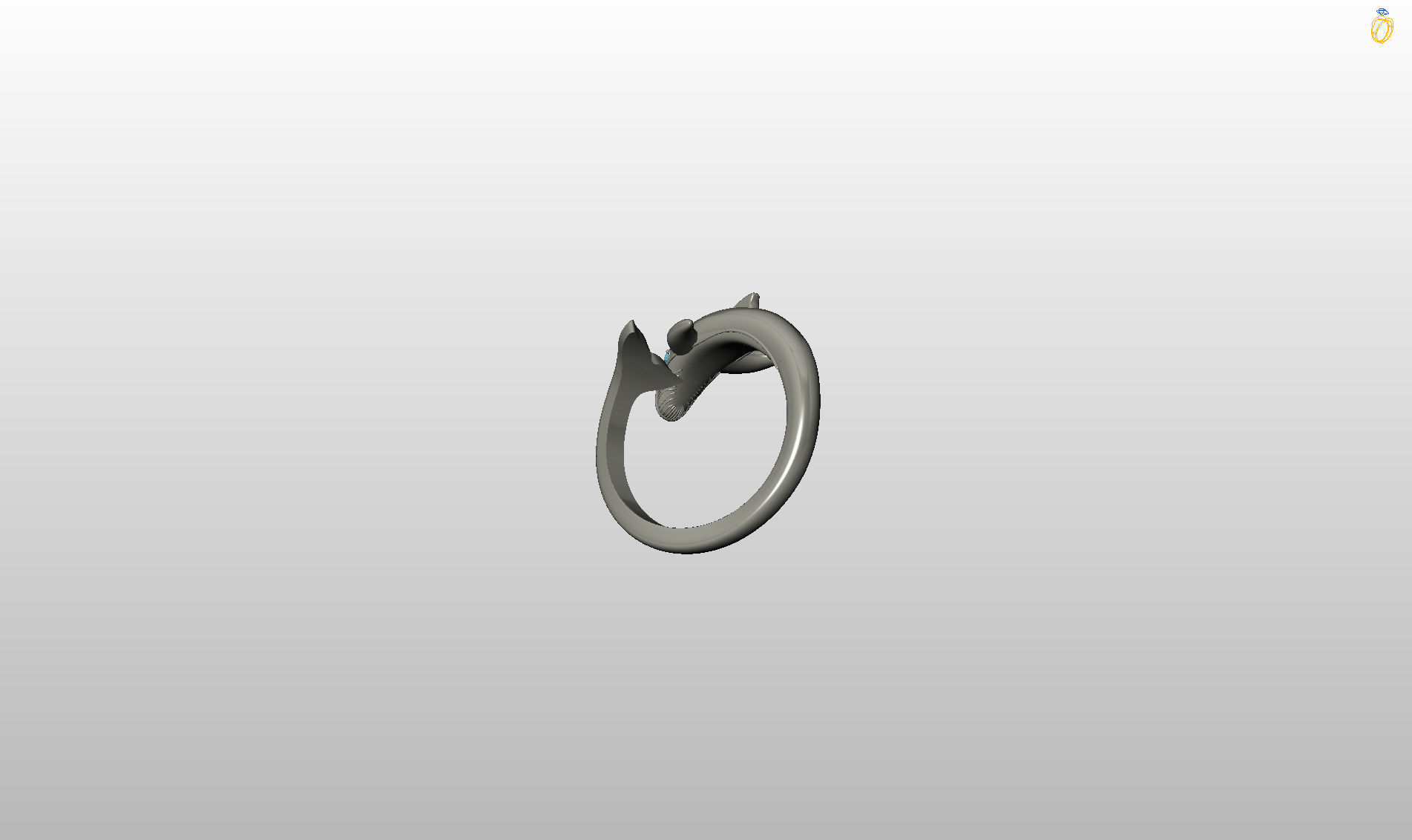 Whale Ring 3D print model_40