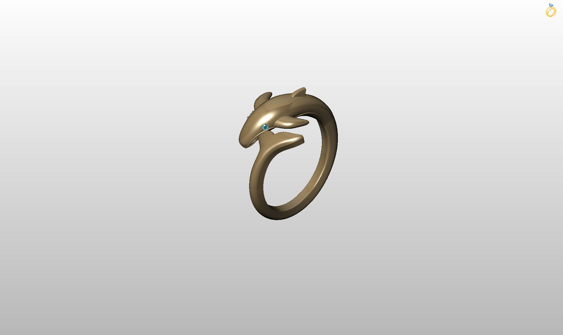 Whale Ring 3D print model_23