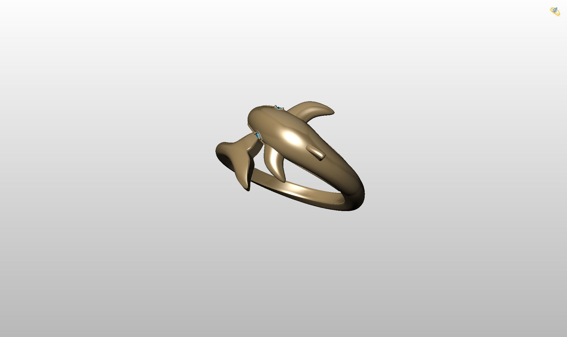 Whale Ring 3D print model_10