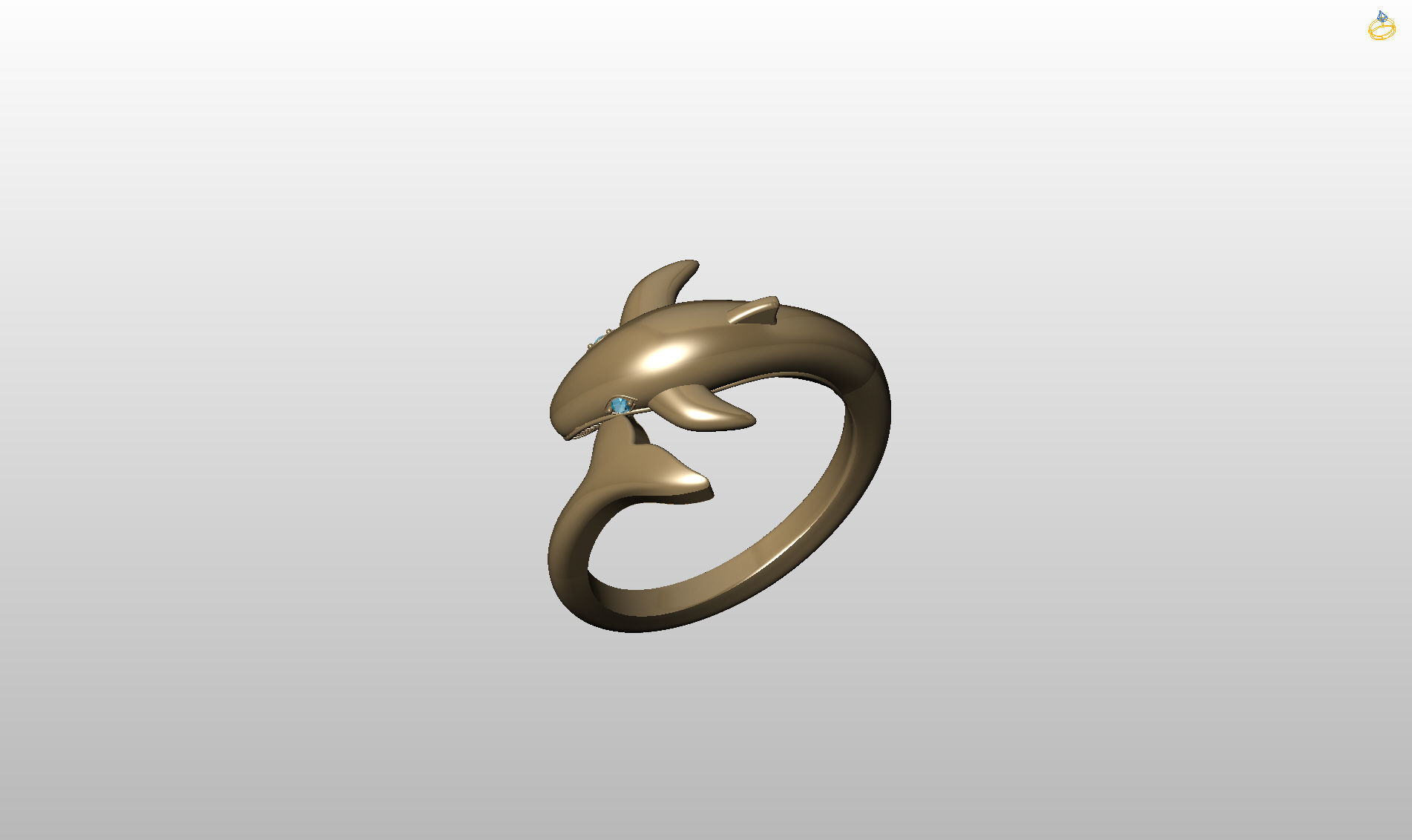 Whale Ring 3D print model_26