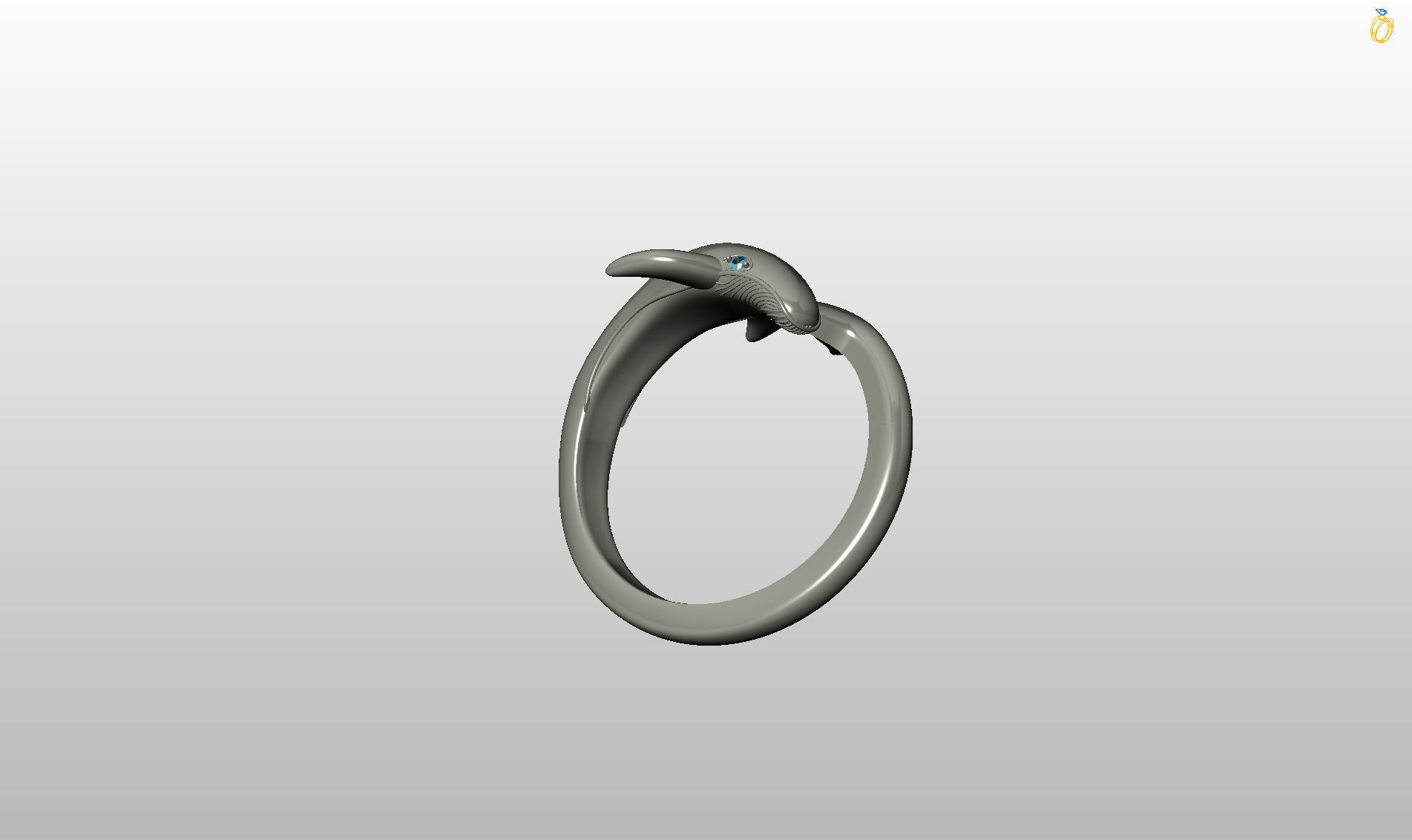 Whale Ring 3D print model_43