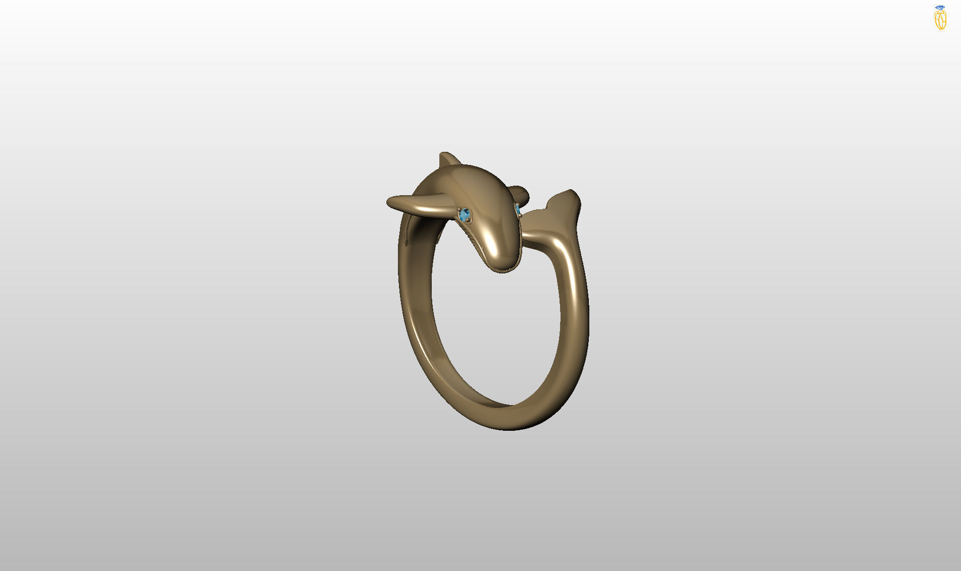 Whale Ring 3D print model_28