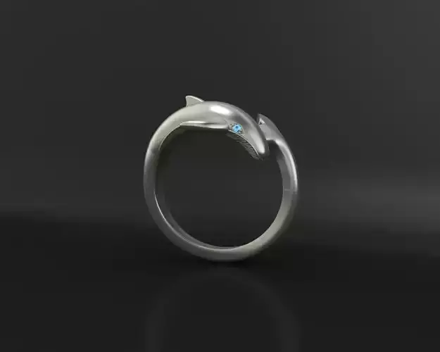 Whale Ring 3D print model