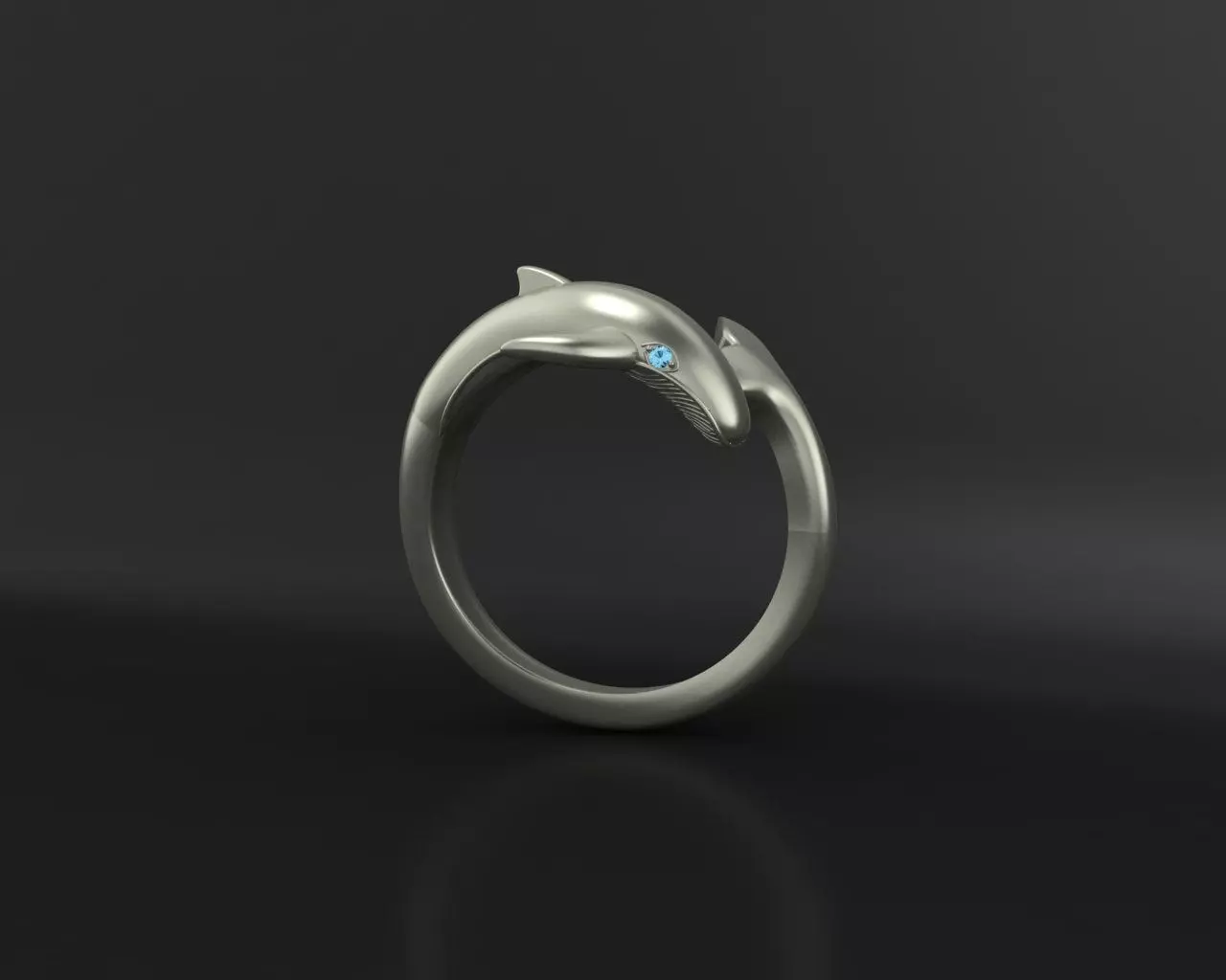 Whale Ring 3D print model_0