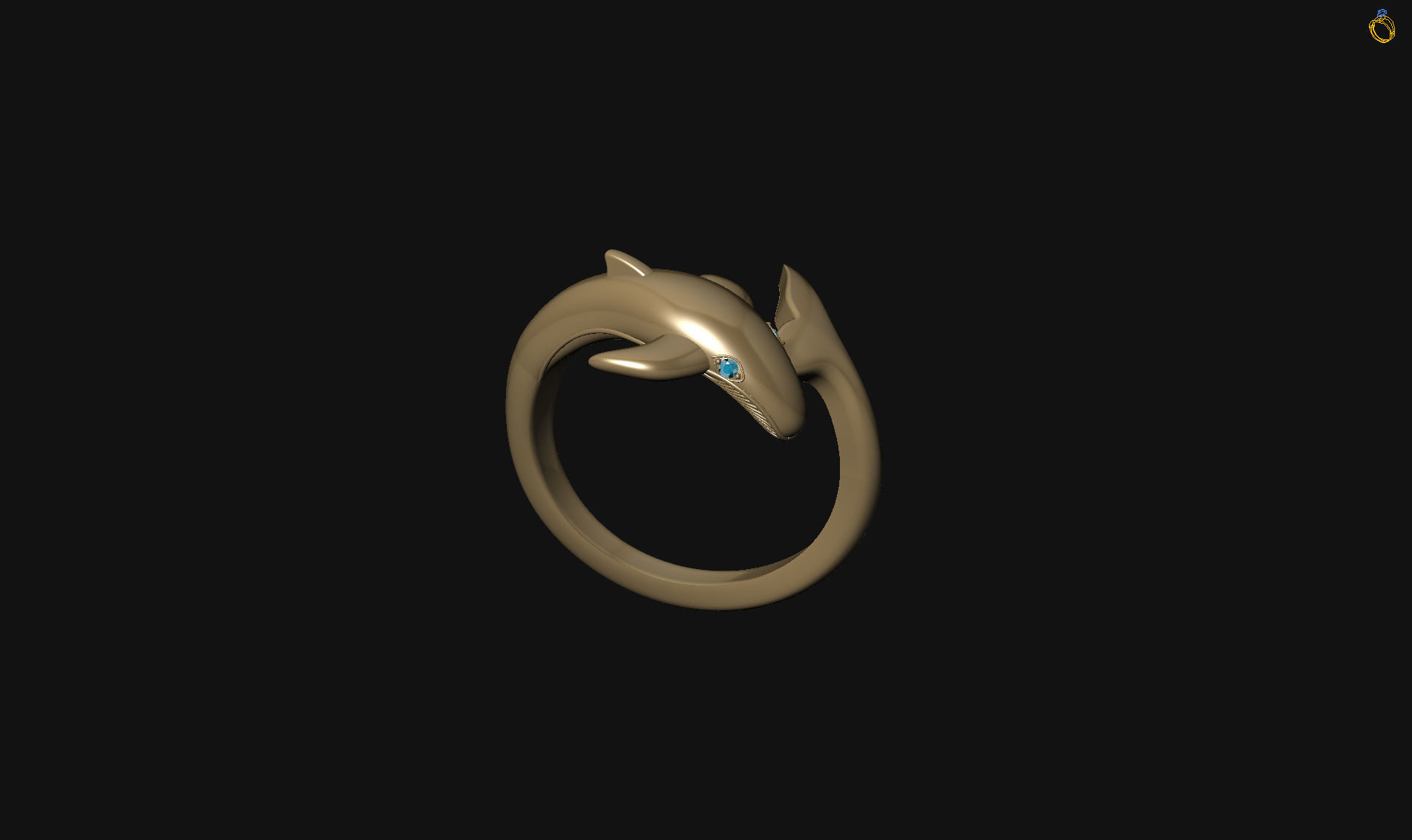 Whale Ring 3D print model_30