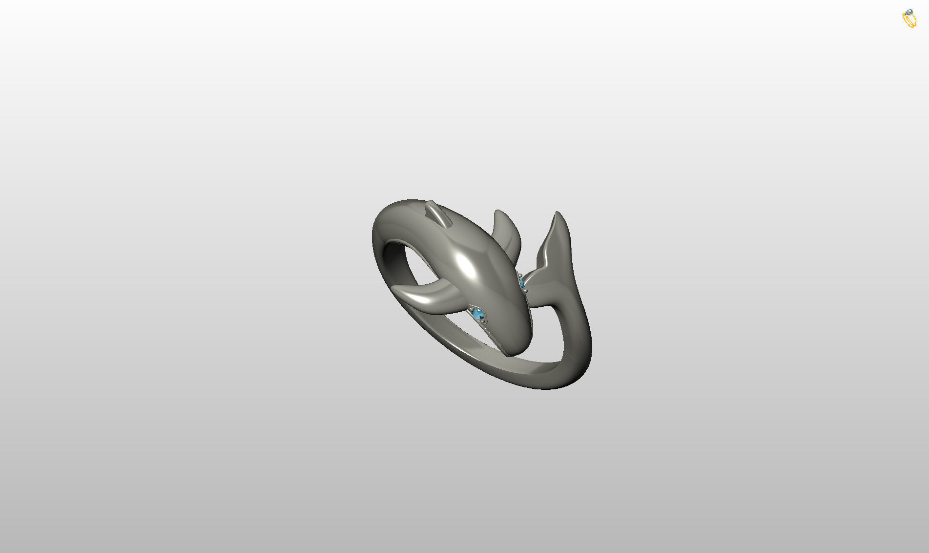 Whale Ring 3D print model_41