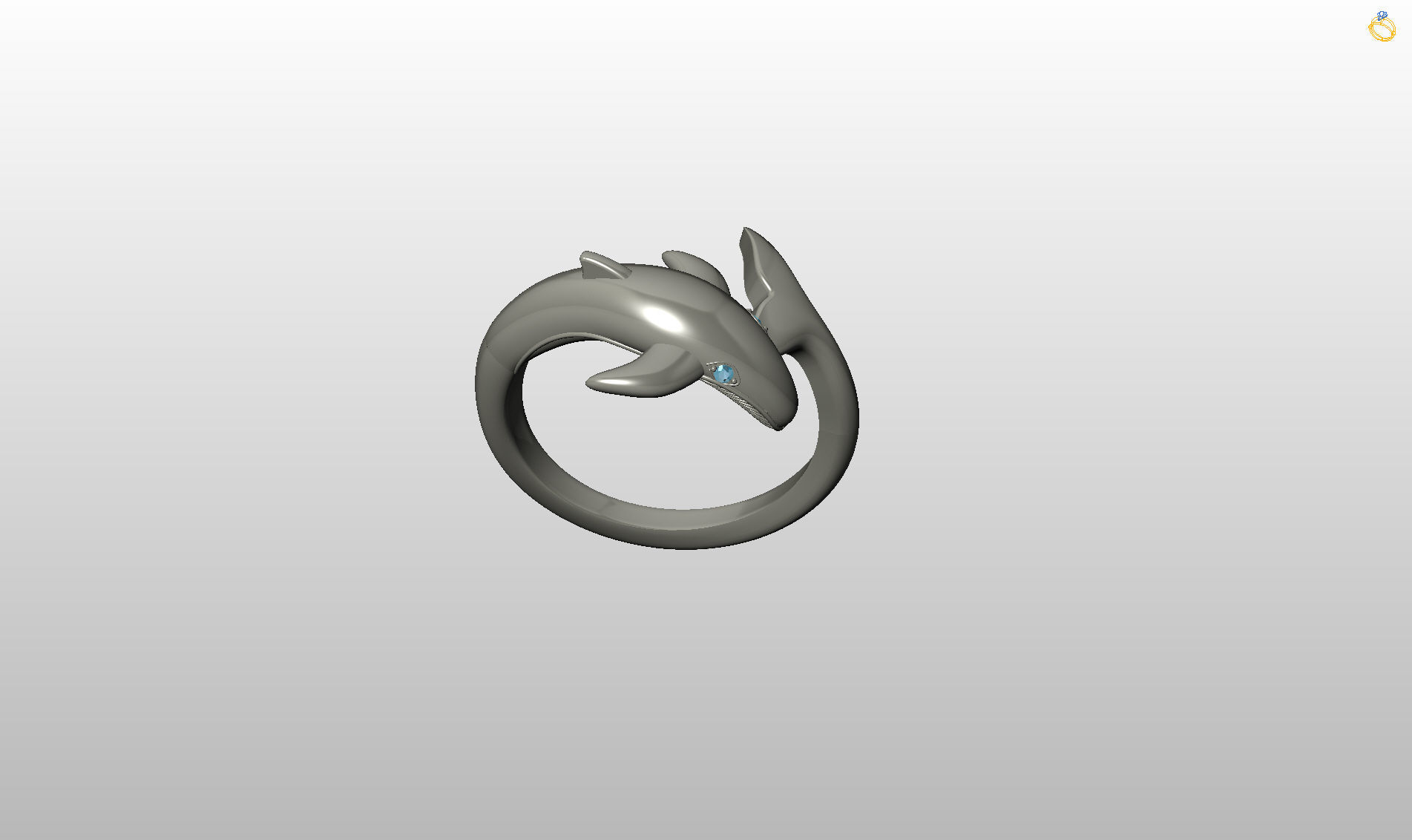 Whale Ring 3D print model_45