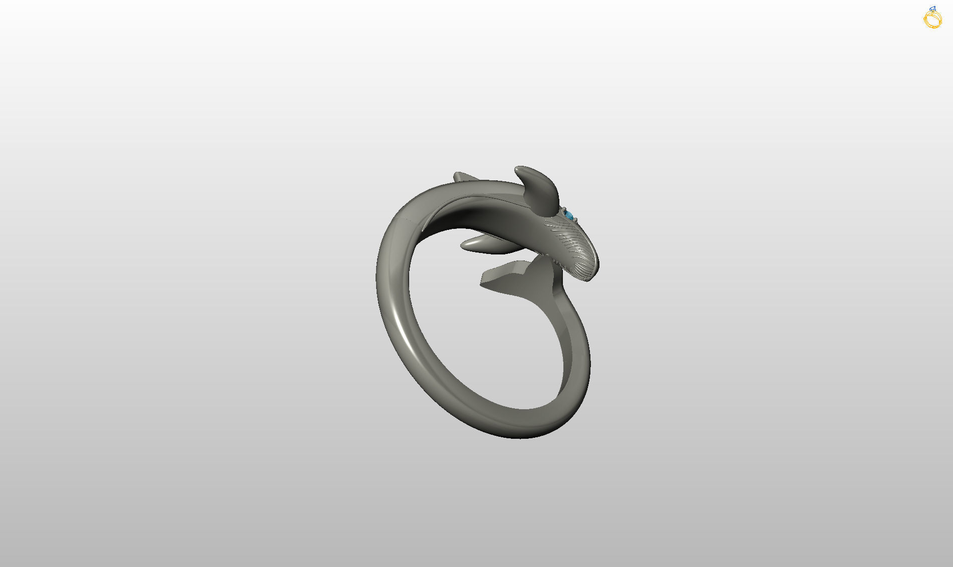 Whale Ring 3D print model_50
