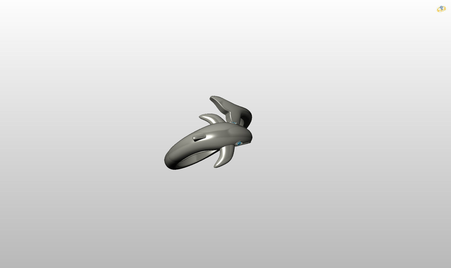 Whale Ring 3D print model_48