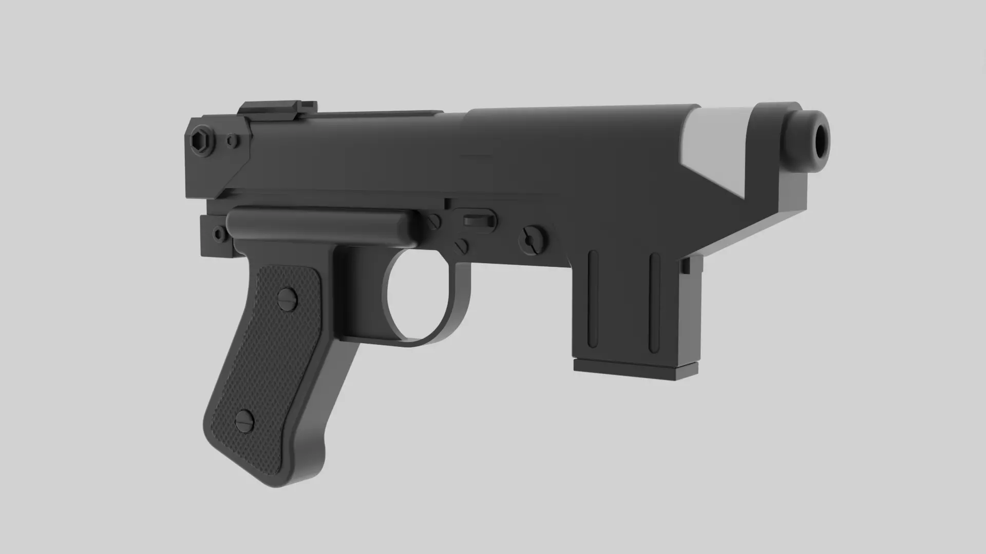 Imperial Armored Commando Blaster Pistol 3D model