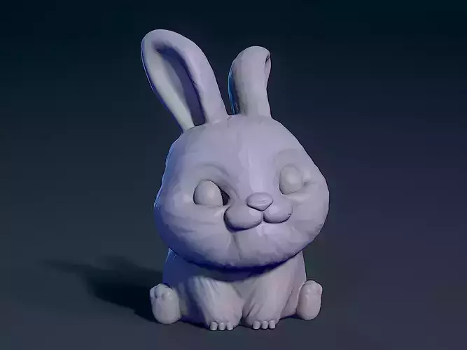Cute rabbit 3D print model