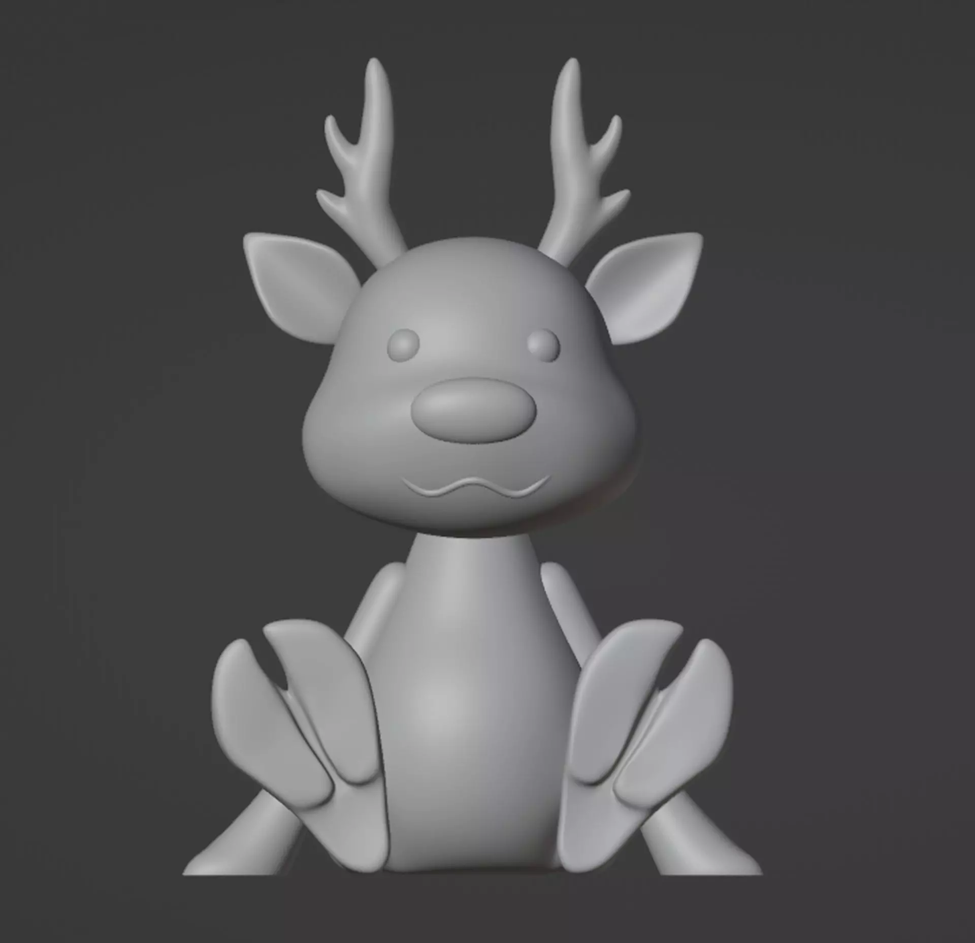 Deer Figurine 3D print model_0