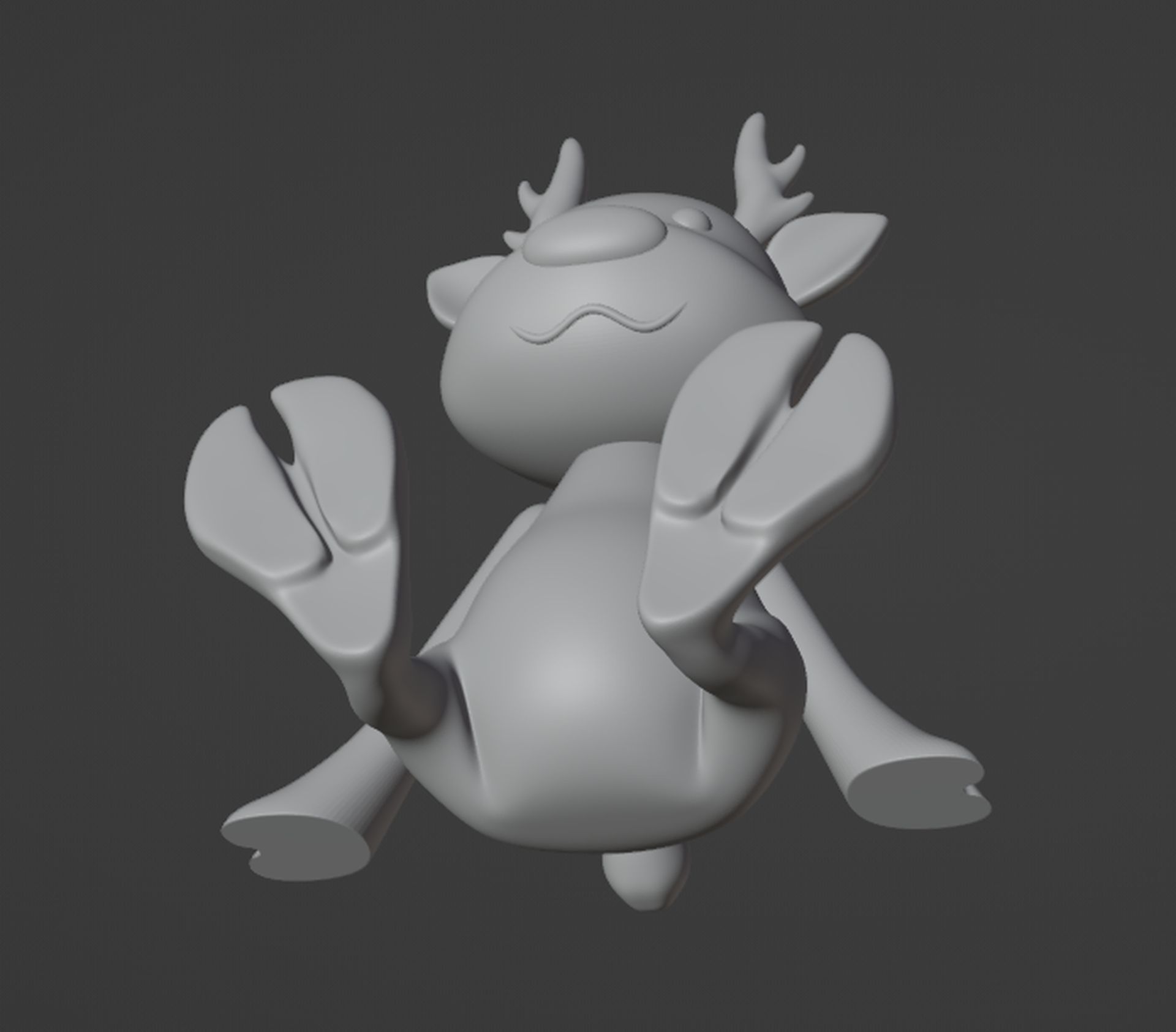 Deer Figurine 3D print model_6