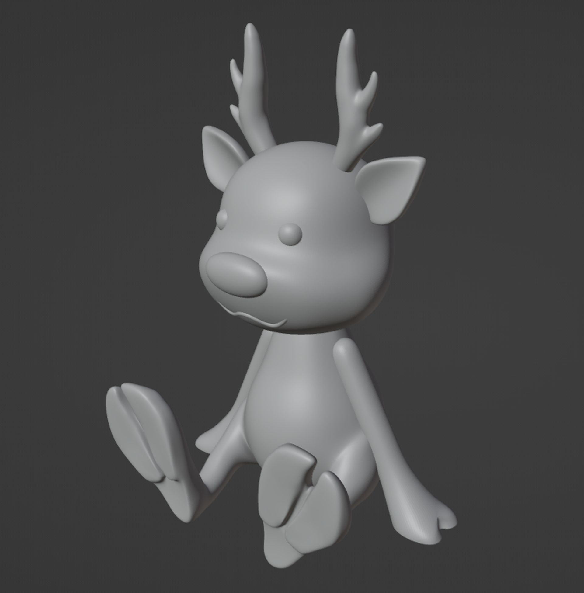 Deer Figurine 3D print model_1