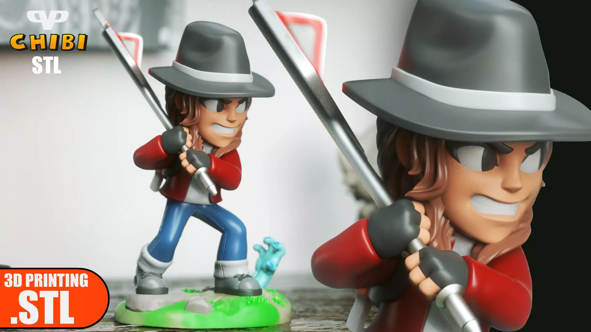 Maggie The Walking Dead STL for 3D Printing ChibiSTL 3DXM 3D print model