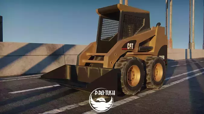 Mini chargeur CATERPILLAR 236B Low-poly 3D model