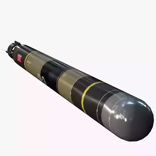 Spearfish torpedo Low-poly 3D model