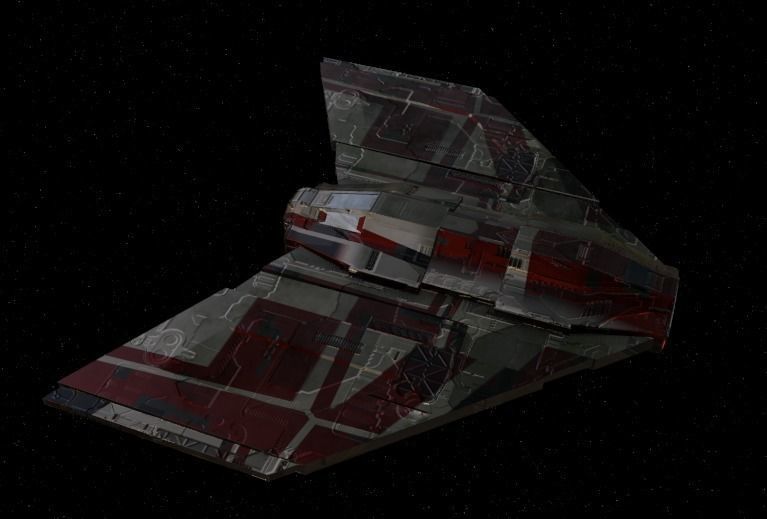 Spaceship - Pirate Fighter Low-poly 3D model_1