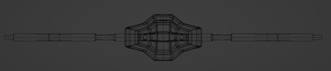 Spaceship - Pirate Fighter Low-poly 3D model_7