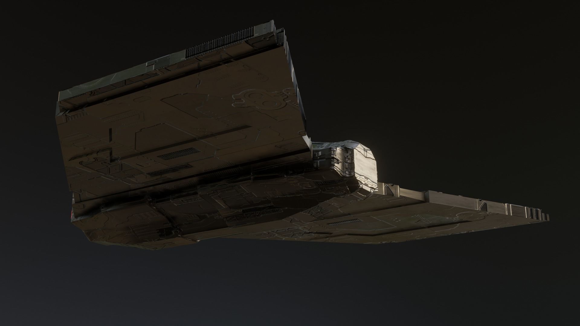 Spaceship - Pirate Fighter Low-poly 3D model_4