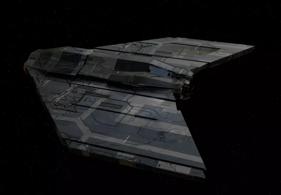 Spaceship - Pirate Fighter Low-poly 3D model_0