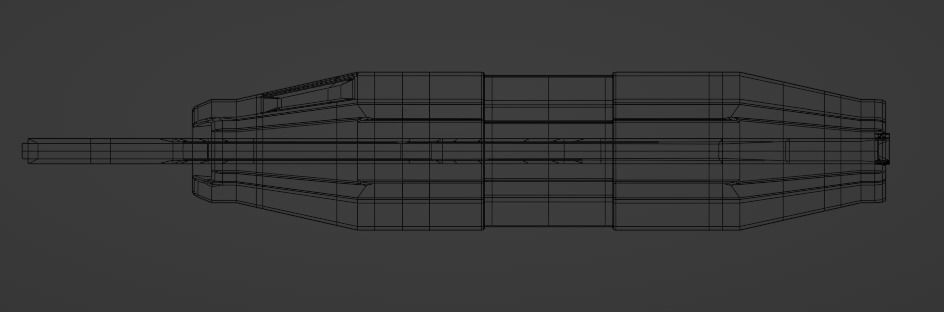 Spaceship - Pirate Fighter Low-poly 3D model_6