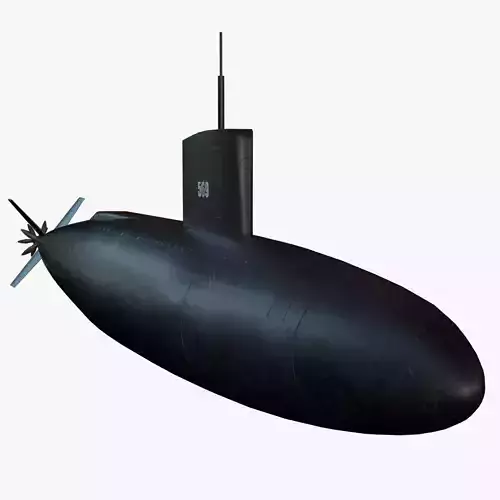 USS Albacore Submarine Low-poly 3D model