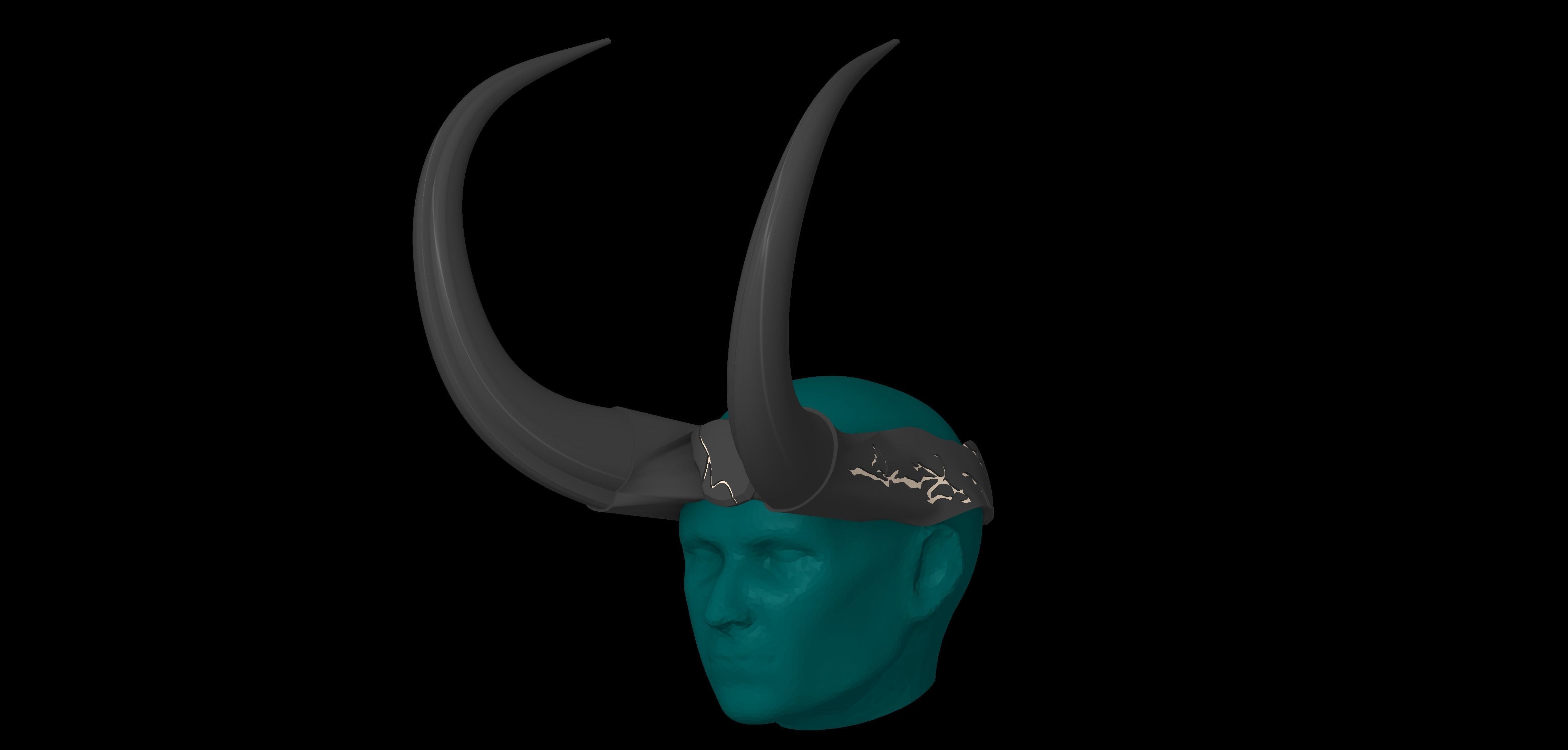 God of Stories Loki Horned Crown Season 2 Loki Cosplay By CC3D 3D print model_1