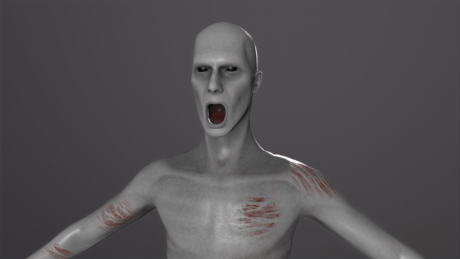 Zombie Character Rigged Low-poly 3D model_2