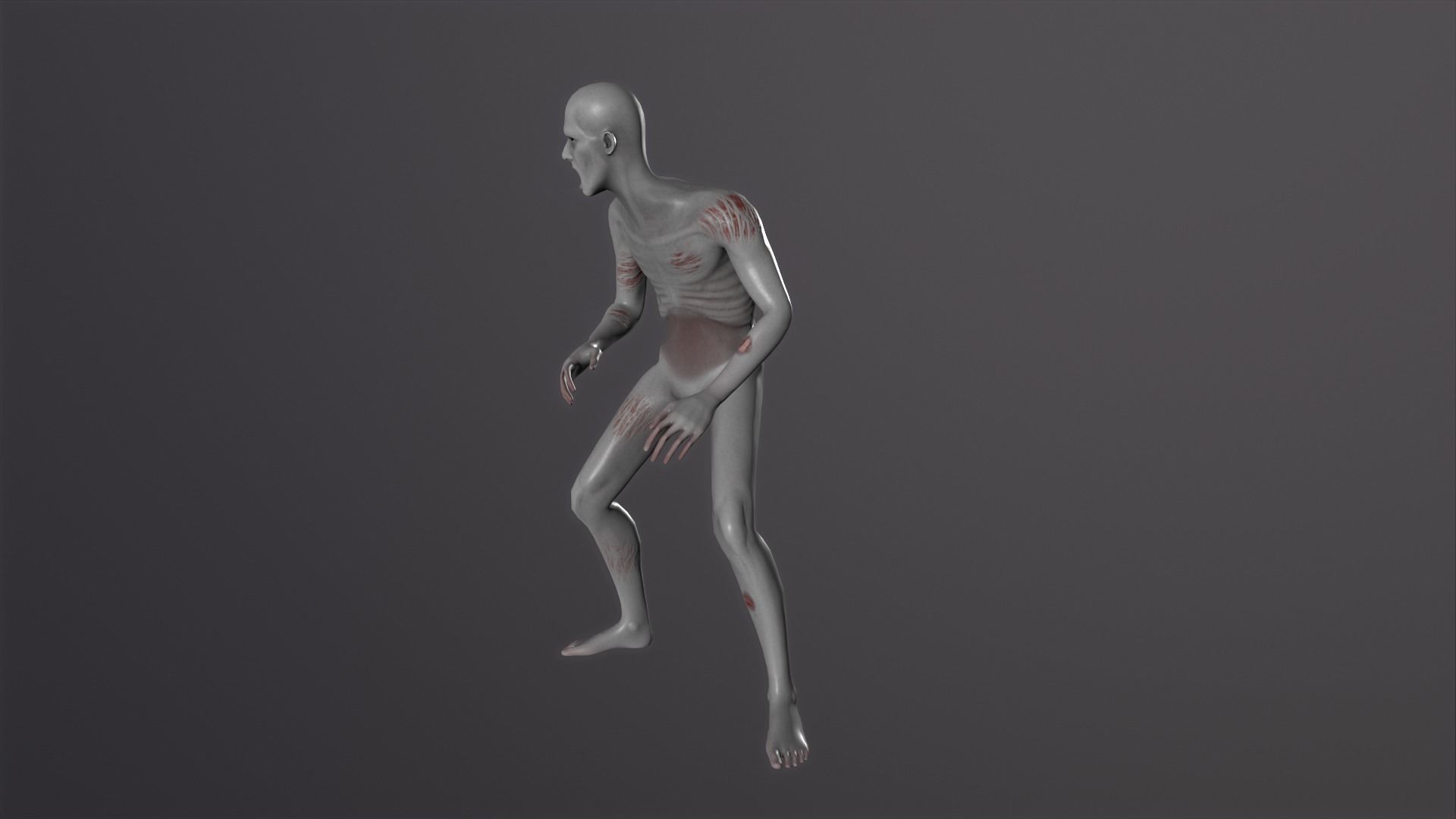 Zombie Character Rigged Low-poly 3D model_10