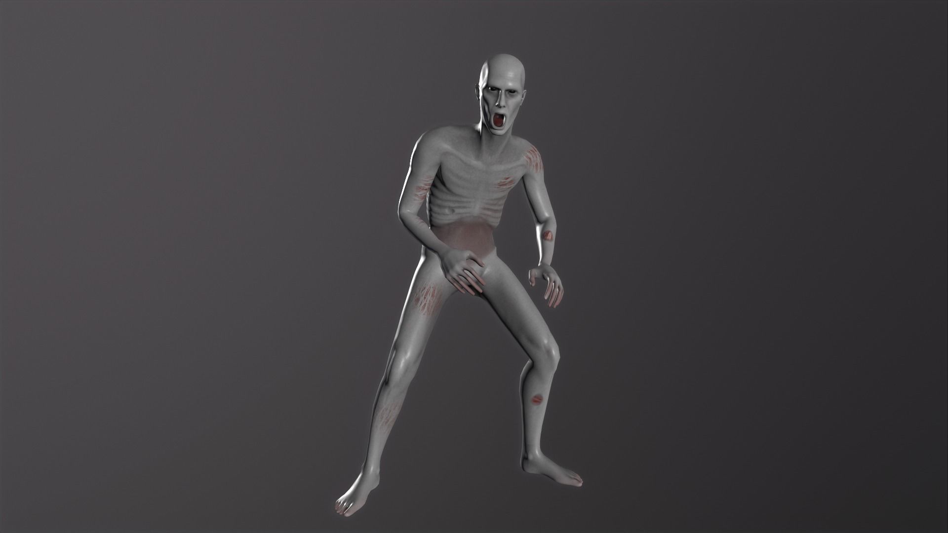Zombie Character Rigged Low-poly 3D model_6