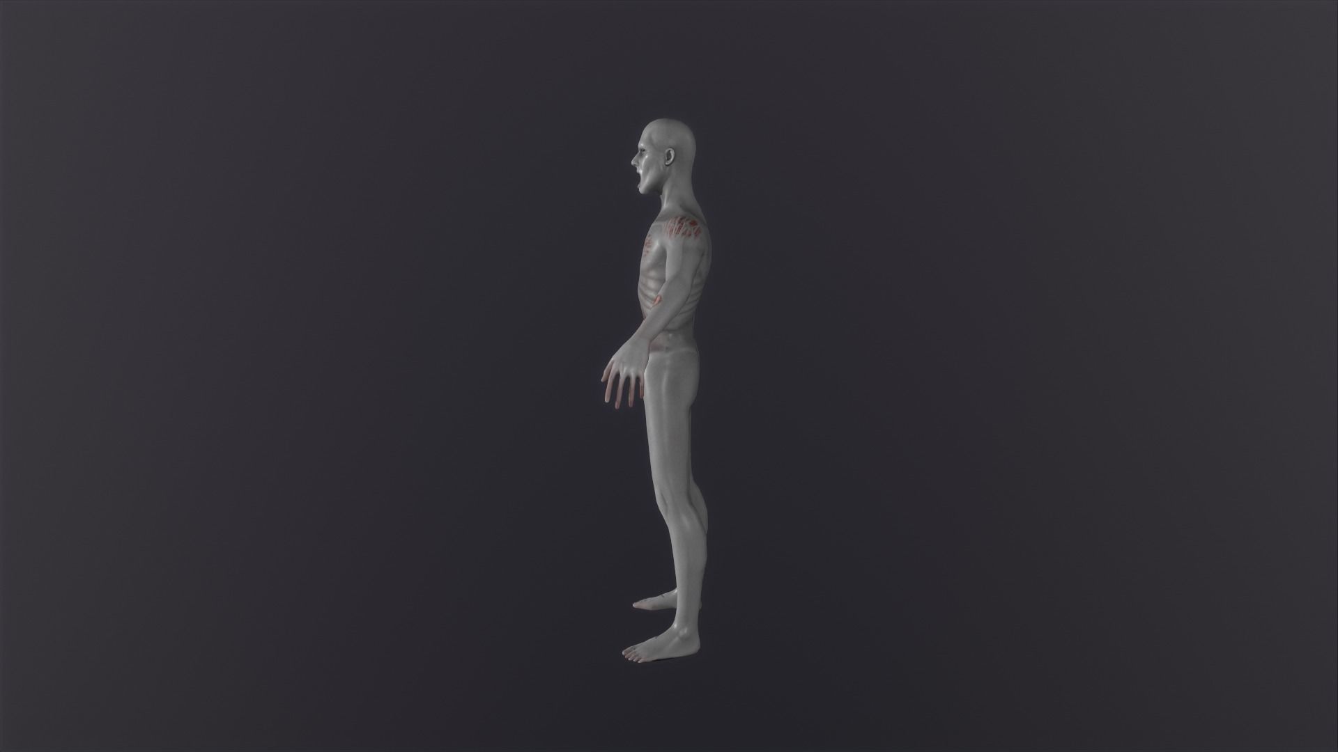 Zombie Character Rigged Low-poly 3D model_9