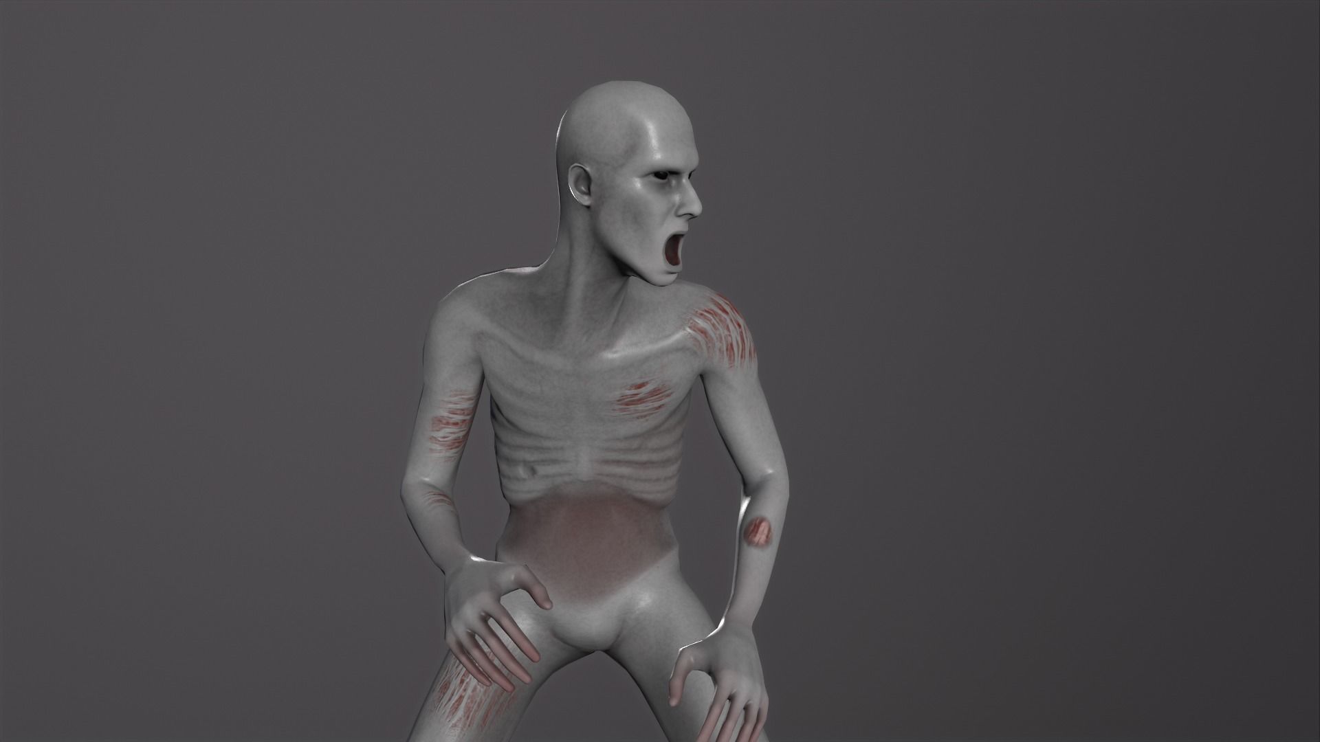 Zombie Character Rigged Low-poly 3D model_5