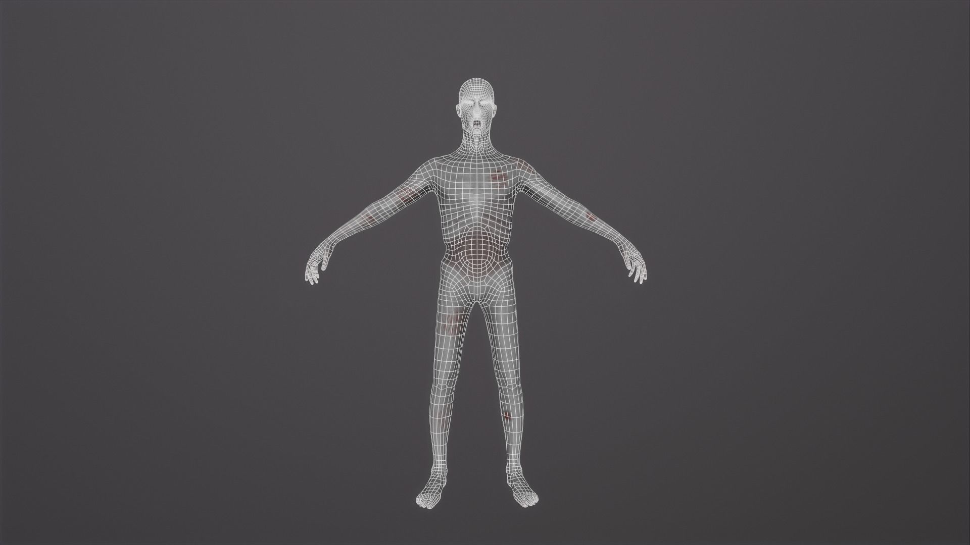 Zombie Character Rigged Low-poly 3D model_4