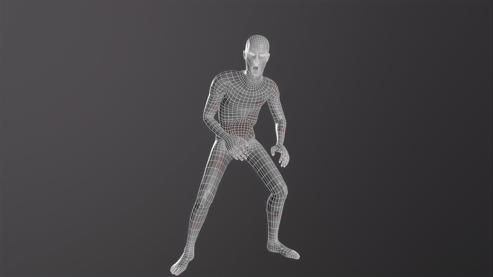 Zombie Character Rigged Low-poly 3D model_7